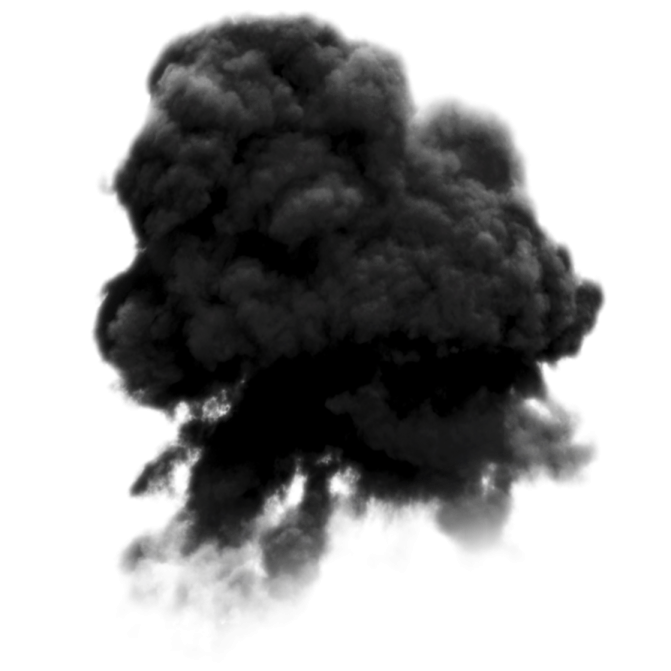 a black cloud of smoke on a white background