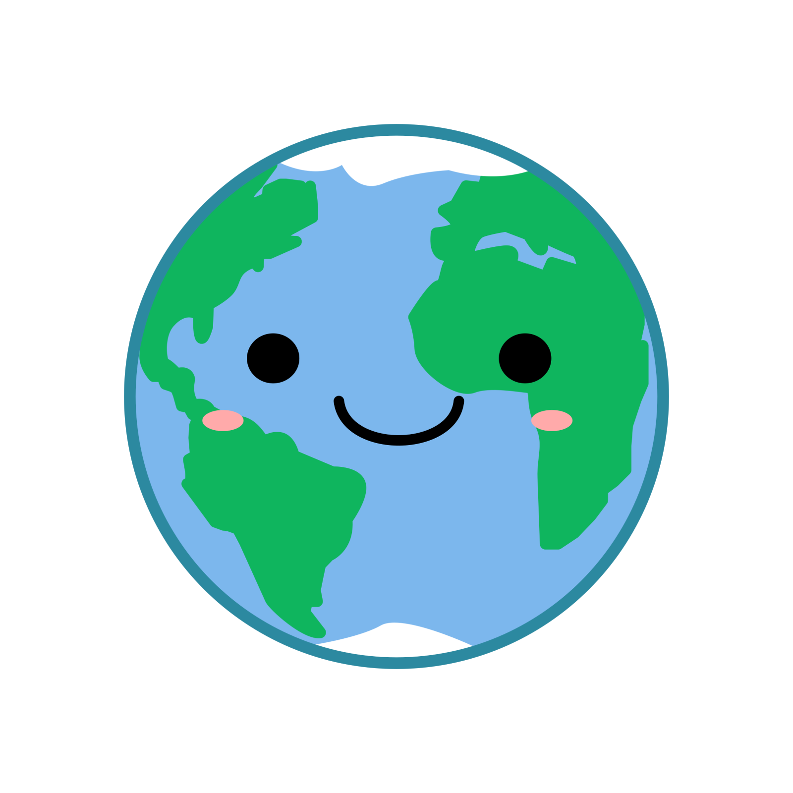 the earth with a smile on it