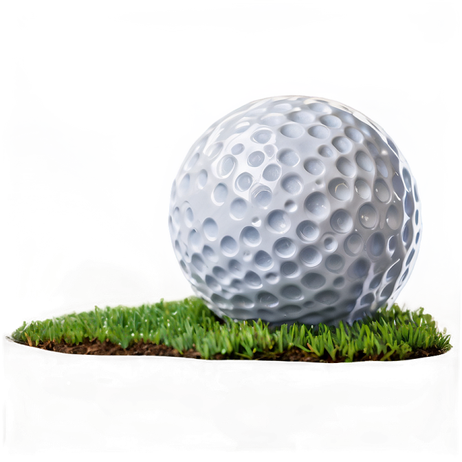 a golf ball sitting on top of some grass