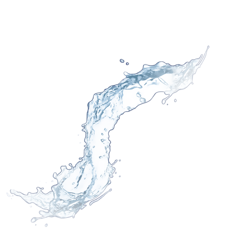 water splash on white background