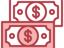 two stacks of money