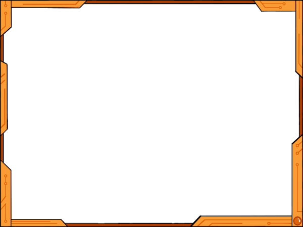 an orange frame with a white background