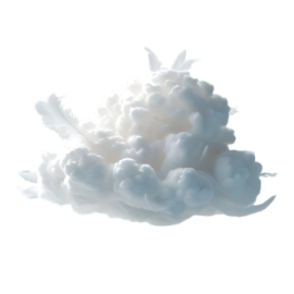 a white cloud is floating in the air