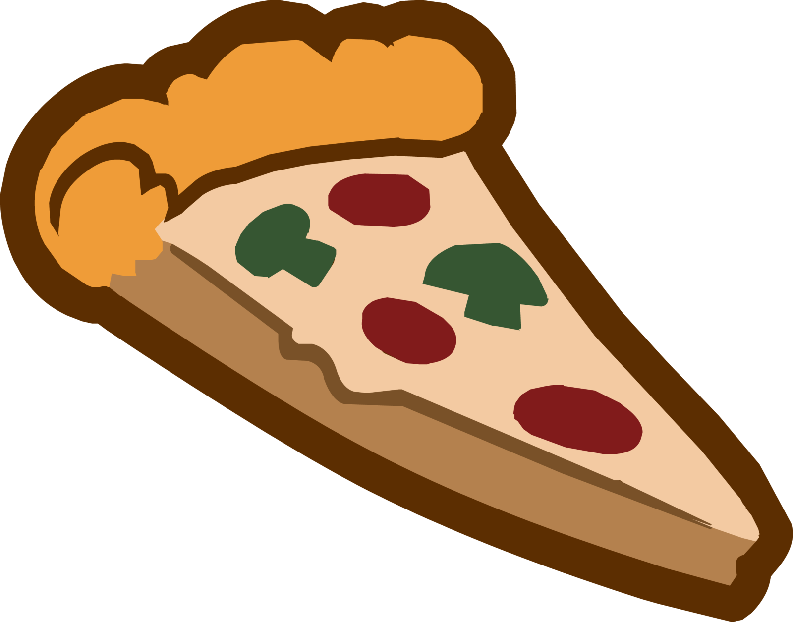 a slice of pizza on a white background