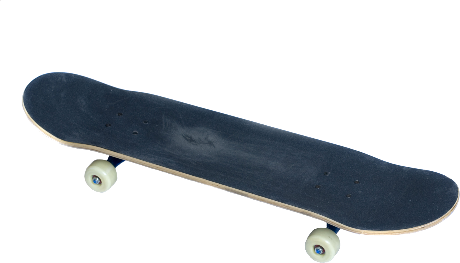 a black skateboard on a white background