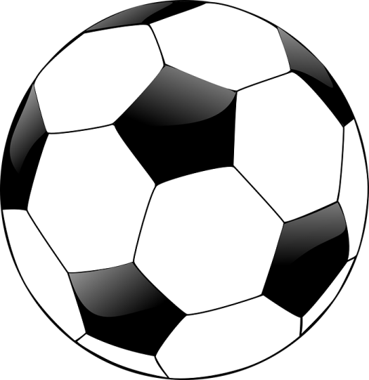 a black and white soccer ball