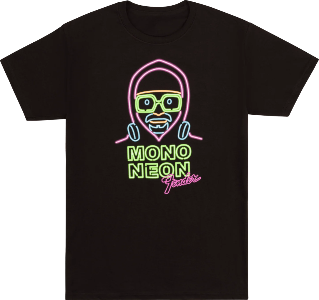 a black t - shirt with the word neon on it