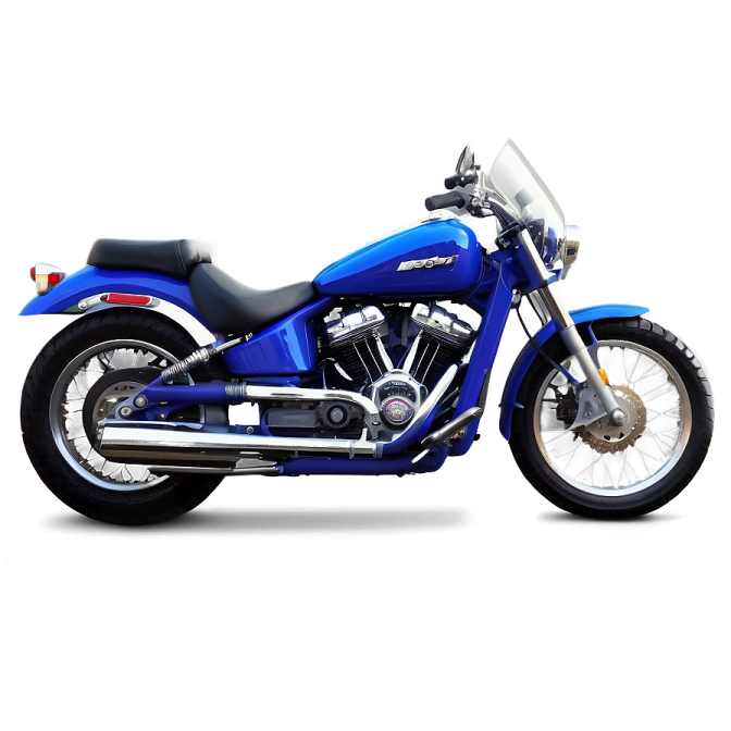 a blue motorcycle on a white background