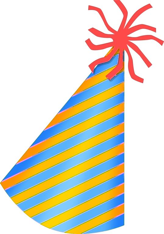 a party hat with a red bow on top