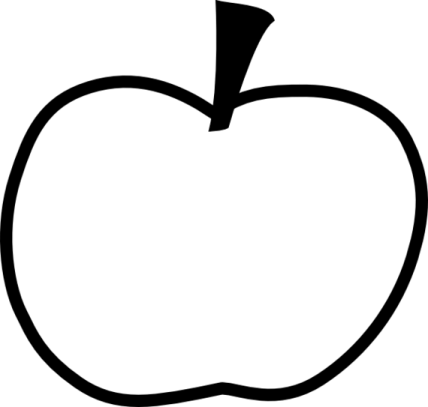 a black and white image of an apple