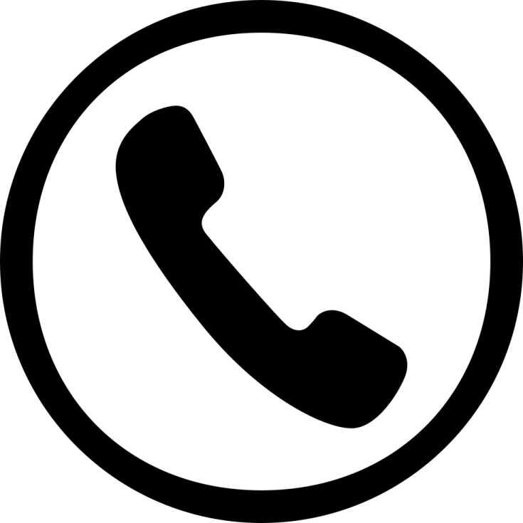 a black and white phone icon