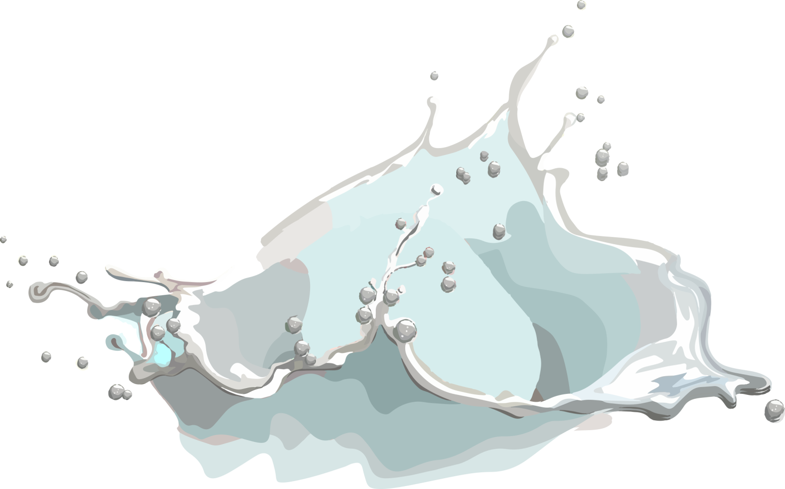 a splash of water on a white background