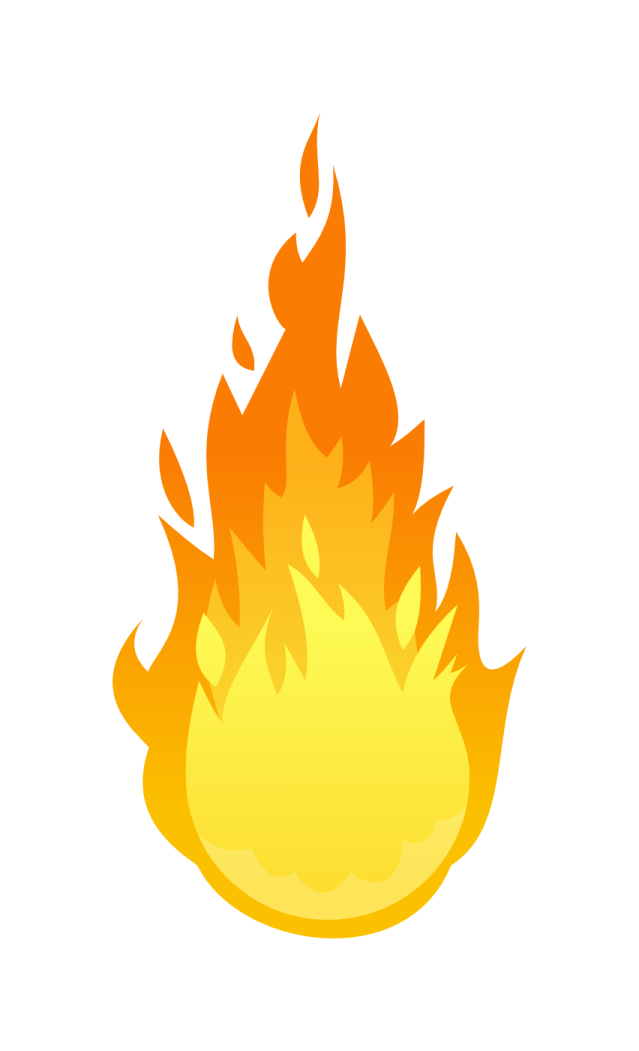 a fire with flames on it