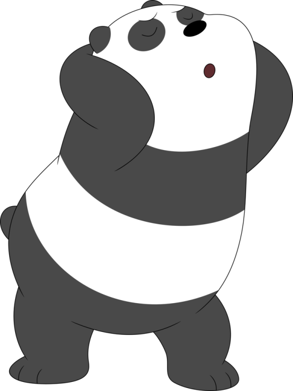 a black and white panda bear
