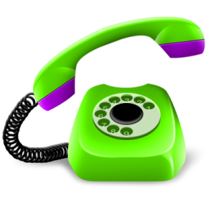 an image of a green phone