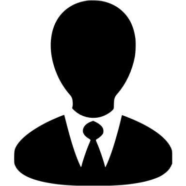 the silhouette of a man in a suit and tie