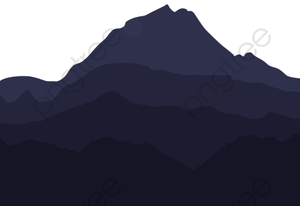 a black and white silhouette of a mountain