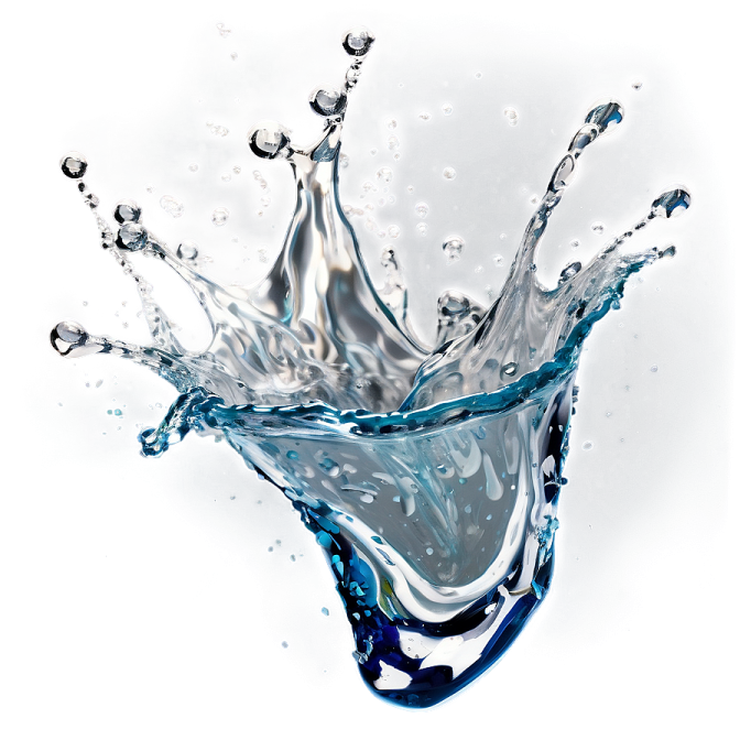 a splash of water