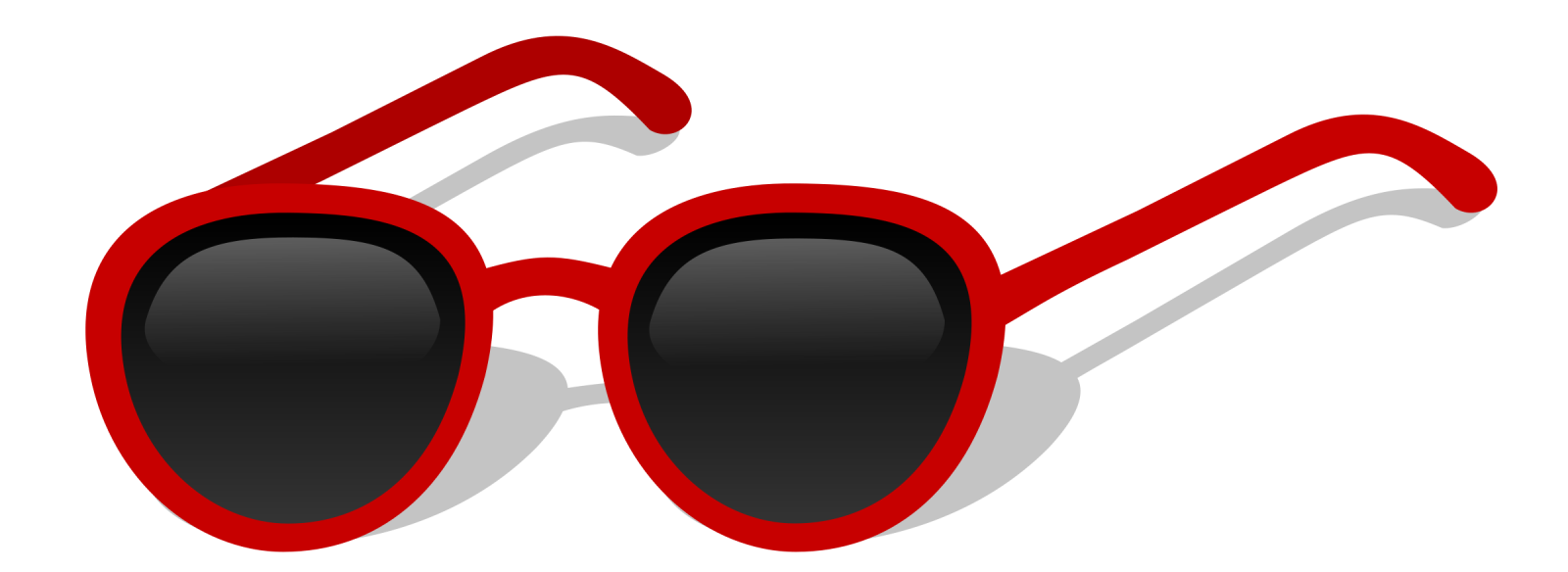 a pair of sunglasses with red frames