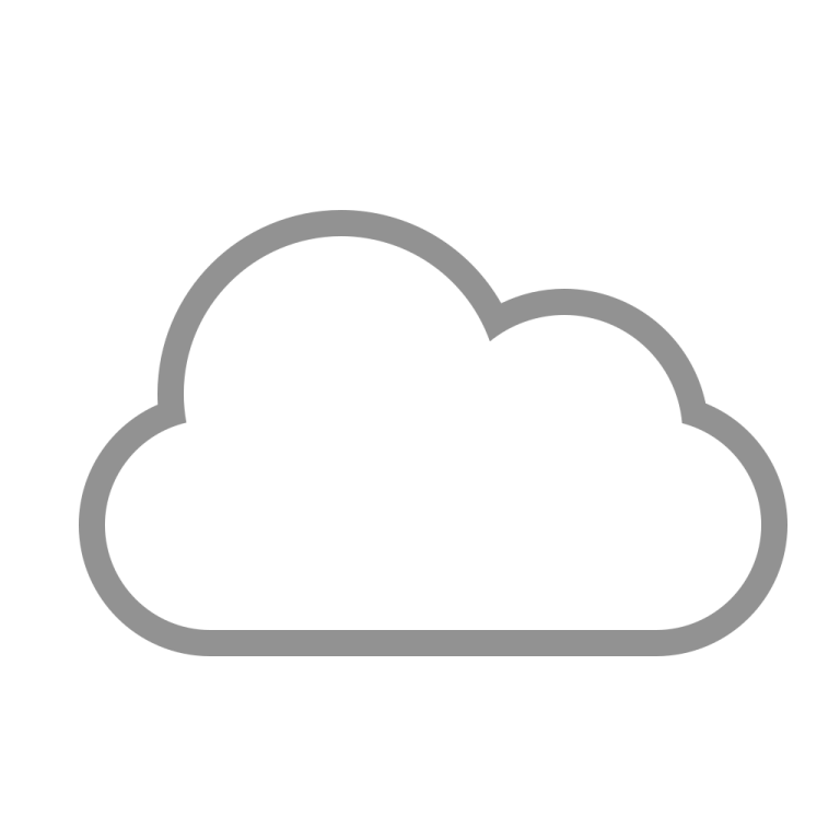 a cloud icon on a white background