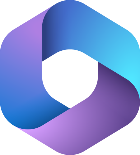 a blue and purple logo with the letter o on it