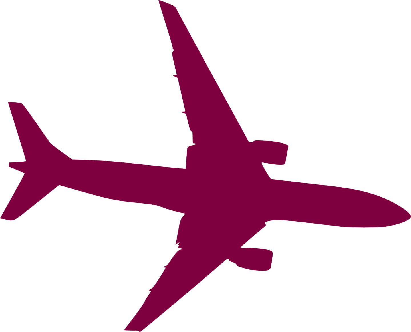 an airplane silhouetted on a white background