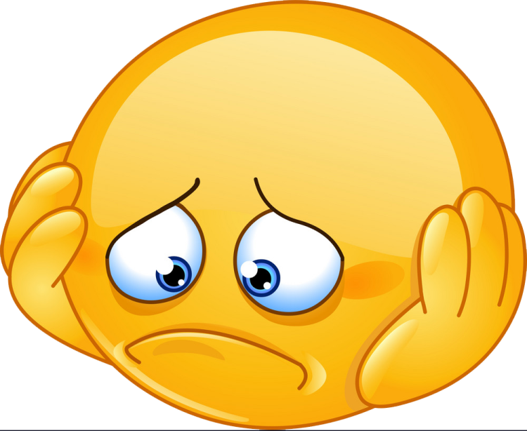 a sad face with blue eyes vector