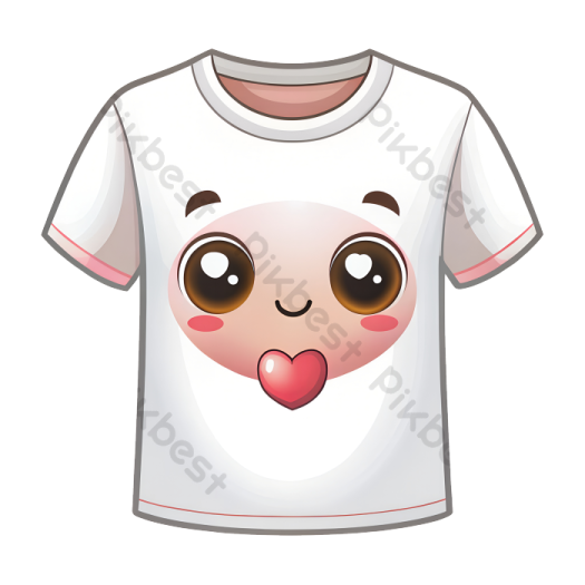 a white t - shirt with a cartoon face on it