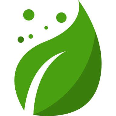 a green leaf with bubbles