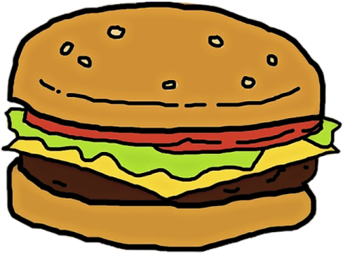 a hamburger is shown in this image