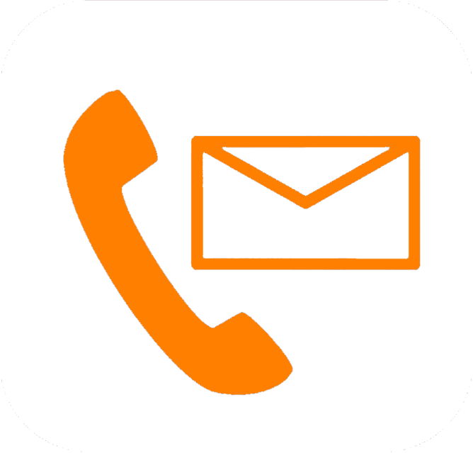 a phone with an email icon on it