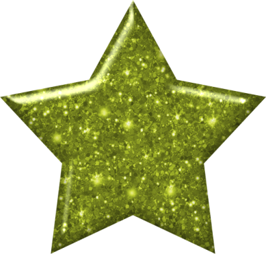 a green glitter star