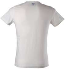 a white t - shirt with a logo on the front