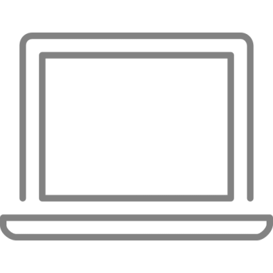 a laptop with a blank screen