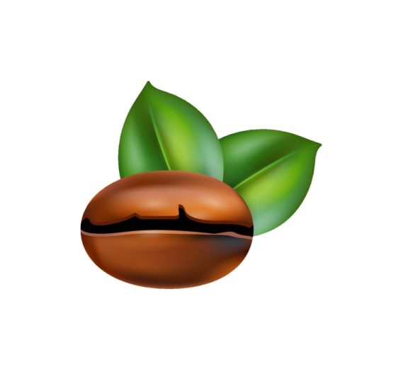 a nut with green leaves on it