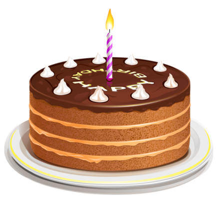 a cake with a lit candle on top