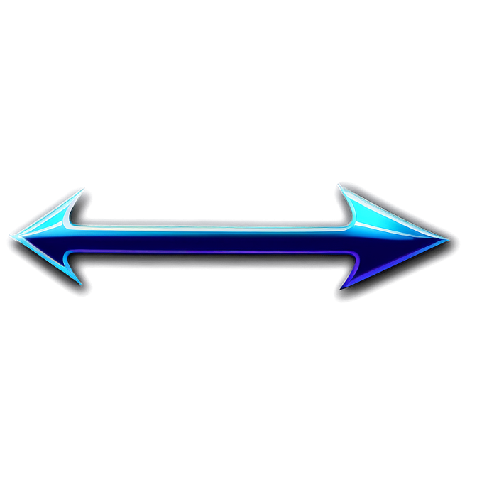 a blue arrow on a white background