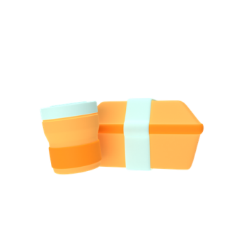 a pair of yellow and white boxes