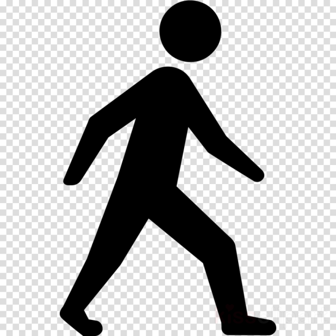 a black and white silhouette of a person walking
