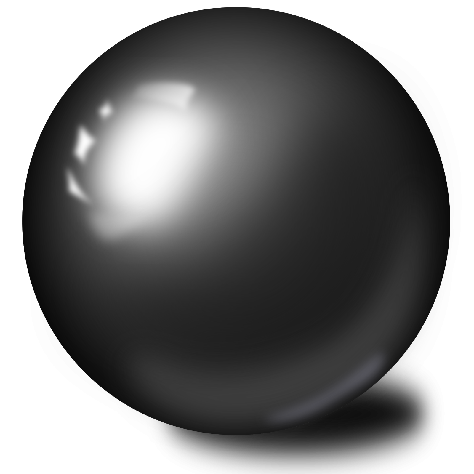 a black ball on a white background