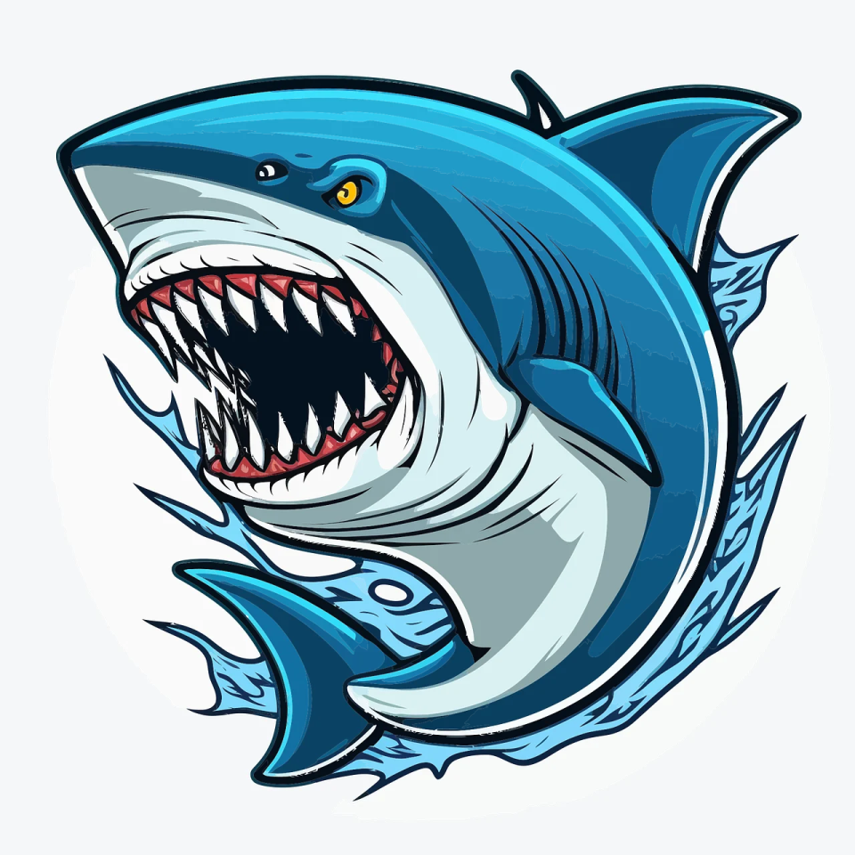 a shark with its mouth open