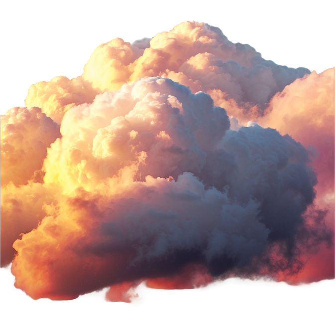 a large cloud in the sky