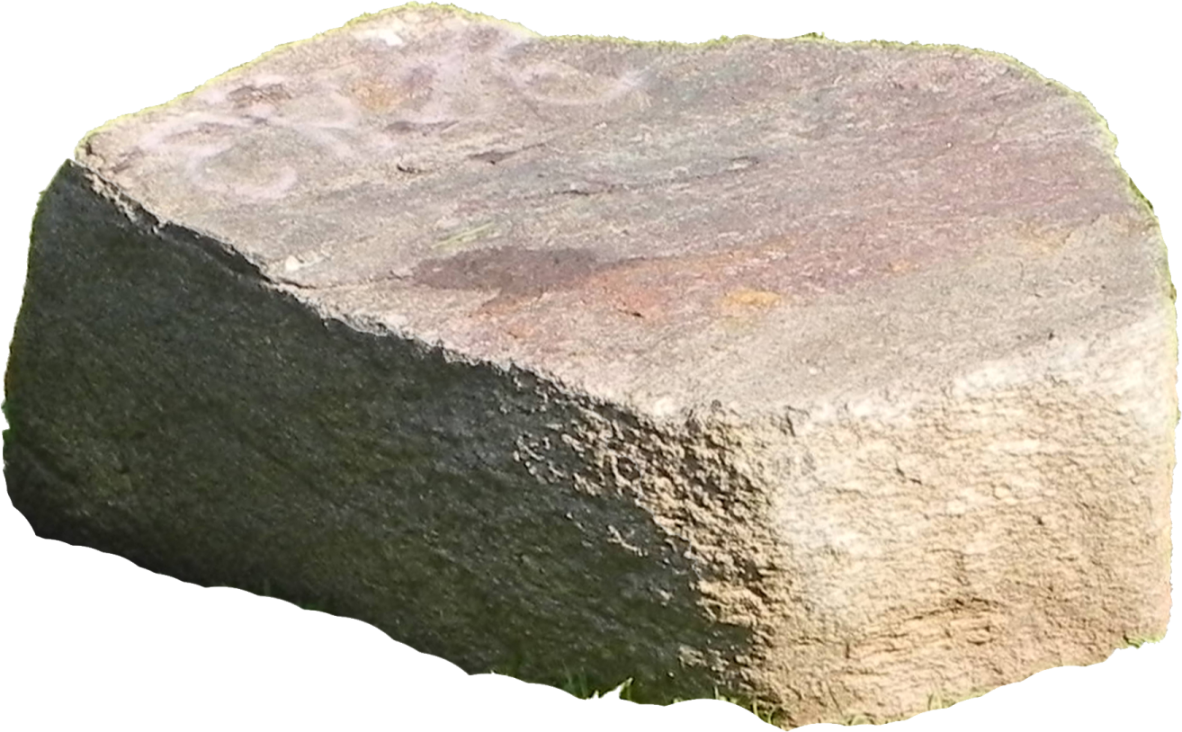 a rock on a white background