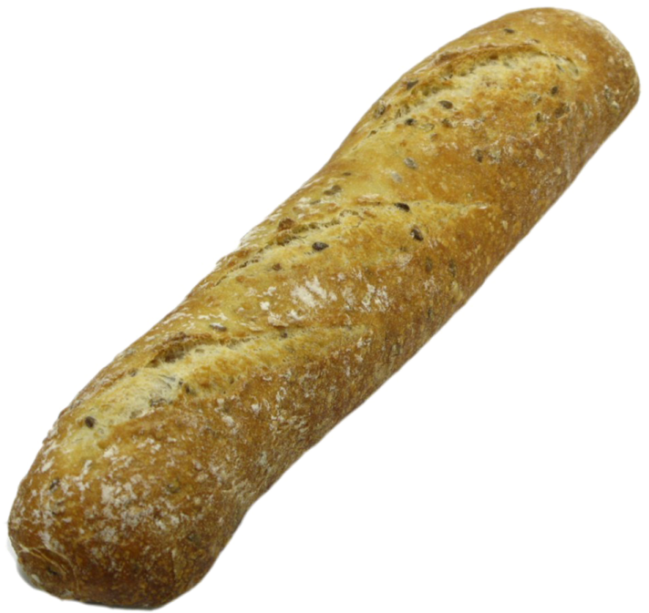 a piece of bread on a white background