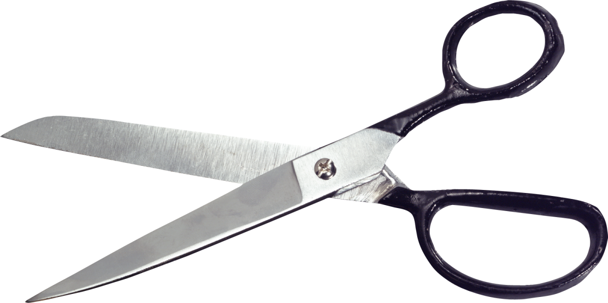 a pair of scissors on a white background