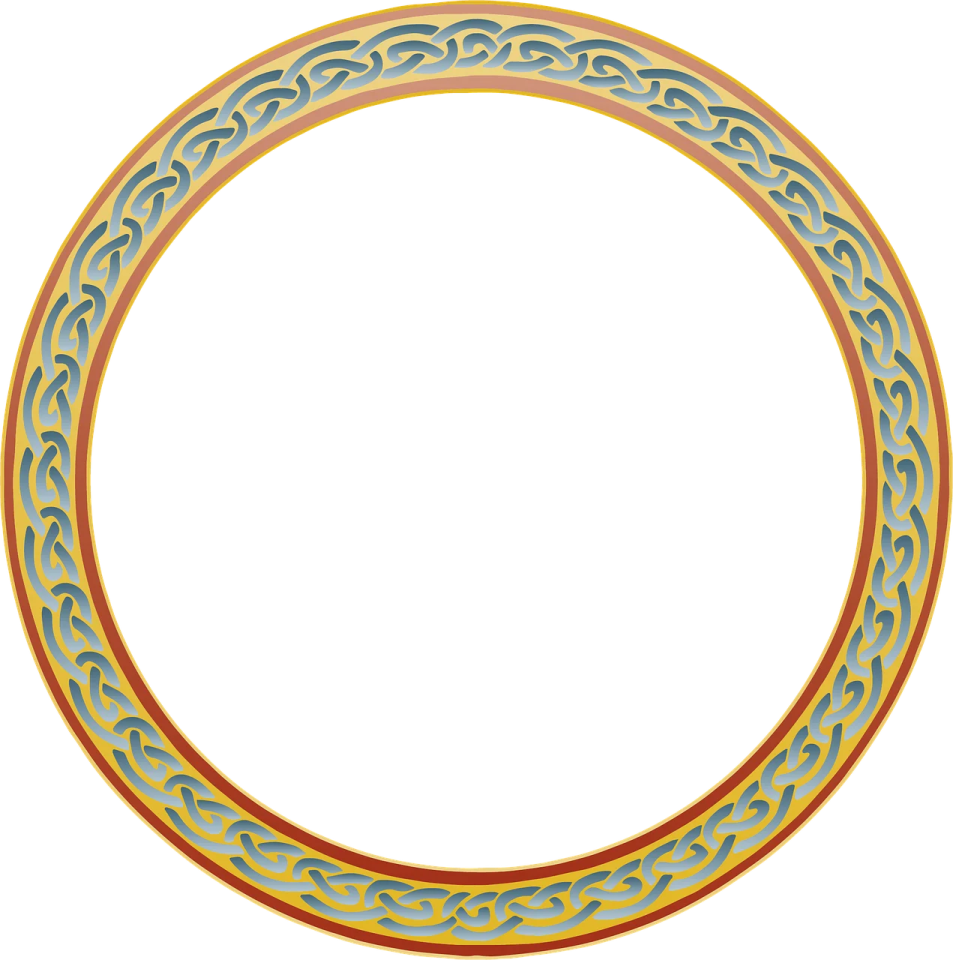 a circular frame with a pattern in the middle