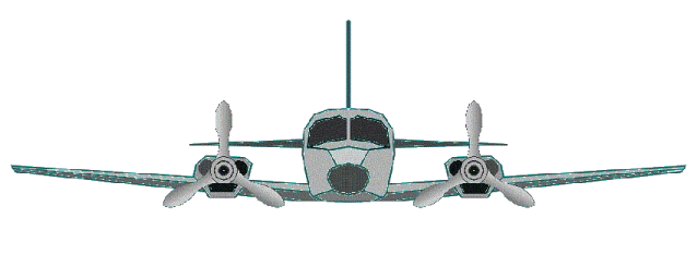 a model of an airplane with propellers