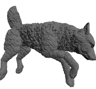 a 3d model of a dog
