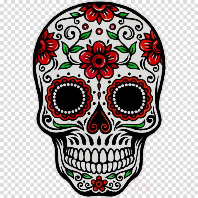 day of the dead skull clipart