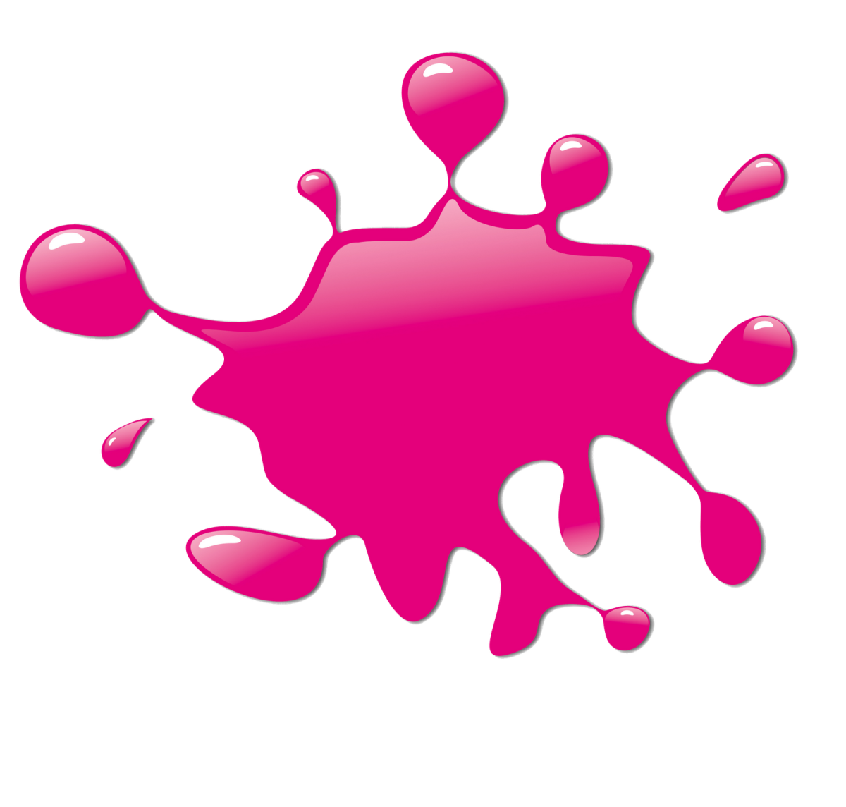 a pink paint splash on a white background